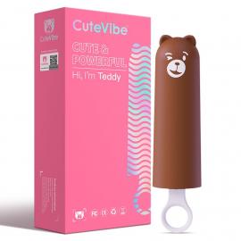 Вібратор CuteVibe Teddy Brown (Black Dildo) - 3