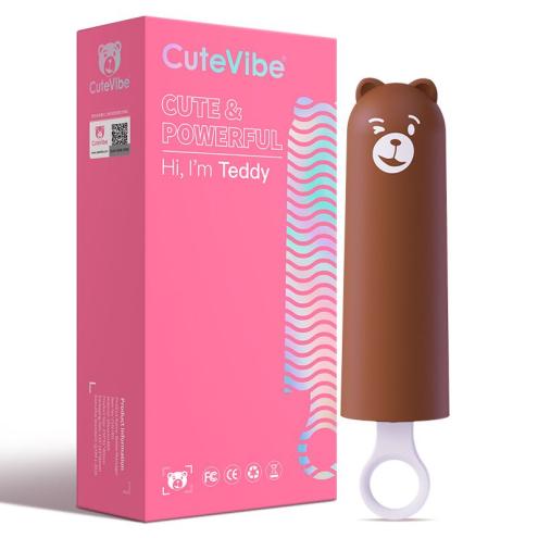 Вибратор CuteVibe Teddy Brown (Black Dildo)