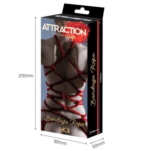 Мотузка для BDSM BTB Bondage Rope Red