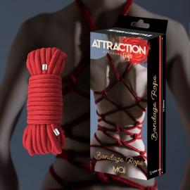 Мотузка для BDSM BTB Bondage Rope Red - 4