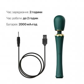 Вібромасажер з насадками Zalo - Kyro Wand Turquoise Green - 8