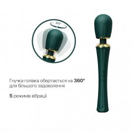 Вібромасажер з насадками Zalo - Kyro Wand Turquoise Green - 6