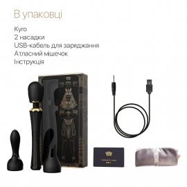 Вібромасажер з насадками Zalo - Kyro Wand Obsidian Black - 2