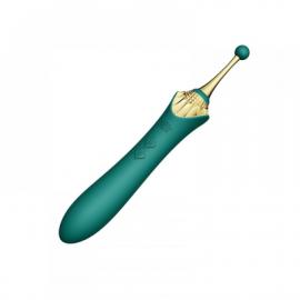 Вагінально-кліторальний вібратор Zalo - Bess Turquoise Green - 4