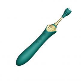 Вагінально-кліторальний вібратор Zalo - Bess Turquoise Green - 6