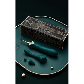 Вагінально-кліторальний вібратор Zalo - Bess Turquoise Green - 8