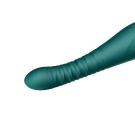 Смартвібратор-пульсатор Zalo - King Turquoise Green - 10