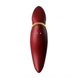 Вібратор 2в1 з язичком Zalo - Hero Wine Red - 7