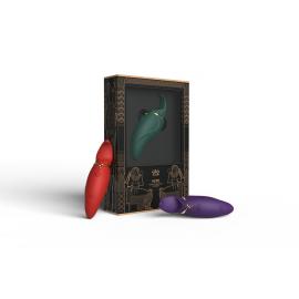 Вібратор 2в1 з язичком Zalo - Hero Wine Red - 4