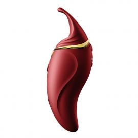 Вібратор 2в1 з язичком Zalo - Hero Wine Red - 3