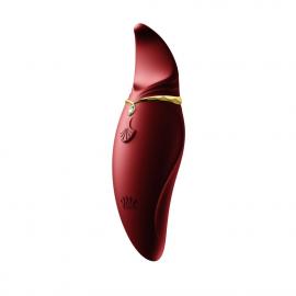 Вібратор 2в1 з язичком Zalo - Hero Wine Red - 1