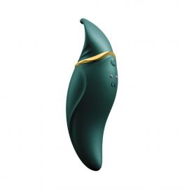 Вібратор 2в1 з язичком Zalo - Hero Jewel Green - 4