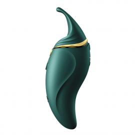 Вібратор 2в1 з язичком Zalo - Hero Jewel Green - 5
