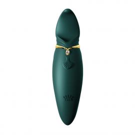 Вібратор 2в1 з язичком Zalo - Hero Jewel Green - 7