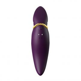 Вібратор 2в1 з язичком Zalo - Hero Twilight Purple - 6