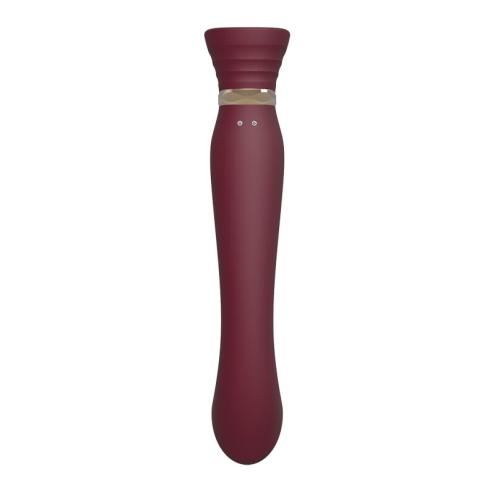 Смартвибратор 3в1 Zalo — Queen Wine Red