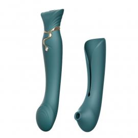 Смартвібратор 3в1 Zalo — Queen Jewel Green - 2