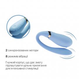 Смартвібратор для пар Zalo — Fanfan Royal Blue - 8