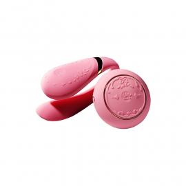 Смартвібратор для пар Zalo Fanfan set Rouge Pink, пульт ДК - 1