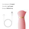 Вибратор с подогревом и вакуумной стимуляцией клитора Zalo - ROSE Vibrator Strawberry Pink