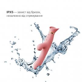 Вібратор з підігрівом та вакуумною стимуляцією клітора Zalo - ROSE Vibrator Strawberry Pink - 8