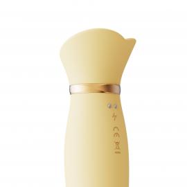 Вібратор з підігрівом та вакуумною стимуляцією клітора Zalo - ROSE Vibrator Lemon Yellow - 6