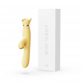 Вібратор з підігрівом та вакуумною стимуляцією клітора Zalo - ROSE Vibrator Lemon Yellow - 5