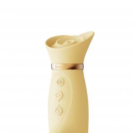 Вібратор з підігрівом та вакуумною стимуляцією клітора Zalo - ROSE Vibrator Lemon Yellow - 2