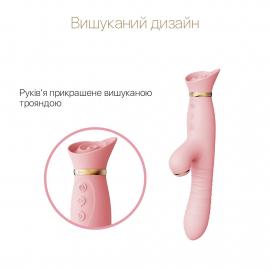 Пульсатор-вібратор із вакуумною стимуляцією клітора Zalo - ROSE Thruster Strawberry Pink - 3