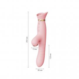 Пульсатор-вібратор із вакуумною стимуляцією клітора Zalo - ROSE Thruster Strawberry Pink - 2