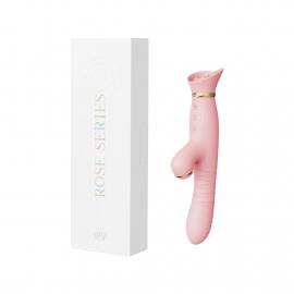 Пульсатор-вібратор із вакуумною стимуляцією клітора Zalo - ROSE Thruster Strawberry Pink - 8