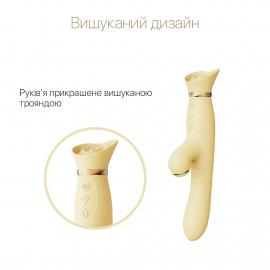 Пульсатор-вібратор із вакуумною стимуляцією клітора Zalo - ROSE Thruster Lemon Yellow - 8