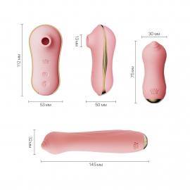 Набір 3в1 Zalo — UNICORN Set Pink, віброяйце, пульсатор, вакуумний стимулятор - 7