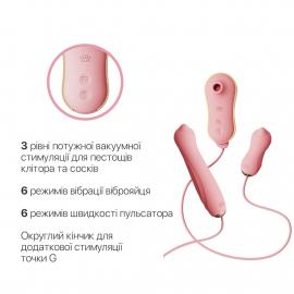 Набір 3в1 Zalo — UNICORN Set Pink, віброяйце, пульсатор, вакуумний стимулятор - 2
