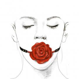Розкішний кляп у вигляді троянди Zalo - Rose Ball Gag, подвійне використання - 6