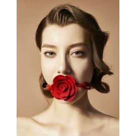 Розкішний кляп у вигляді троянди Zalo - Rose Ball Gag, подвійне використання - 5