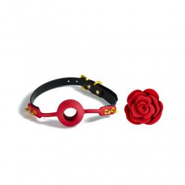 Розкішний кляп у вигляді троянди Zalo - Rose Ball Gag, подвійне використання - 4