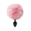 Силіконова анальна пробка М Art of Sex - Silicone Bunny Tails Butt plug, рожева