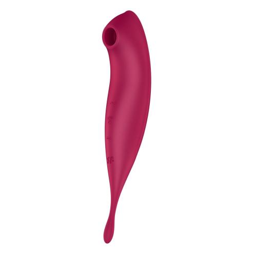 Смарт-вібратор для клітора з вакуумною стимуляцією Satisfyer Twirling Pro+ dark red