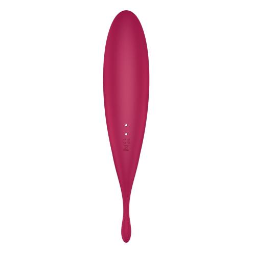 Смарт-вибратор для клитора с вакуумной стимуляцией Satisfyer Twirling Pro+ dark red