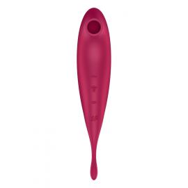 Смарт-вибратор для клитора с вакуумной стимуляцией Satisfyer Twirling Pro+ dark red - 2