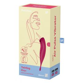 Смарт-вибратор для клитора с вакуумной стимуляцией Satisfyer Twirling Pro+ dark red - 3