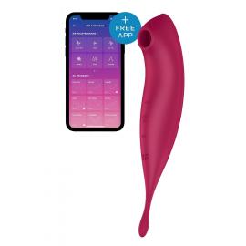 Смарт-вибратор для клитора с вакуумной стимуляцией Satisfyer Twirling Pro+ dark red - 4