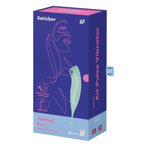 Смарт-вибратор для клитора с вакуумной стимуляцией Satisfyer Twirling Pro+ Mint