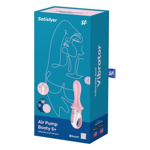 Анальный смарт-вибратор Satisfyer Air Pump Booty 5+, надувается