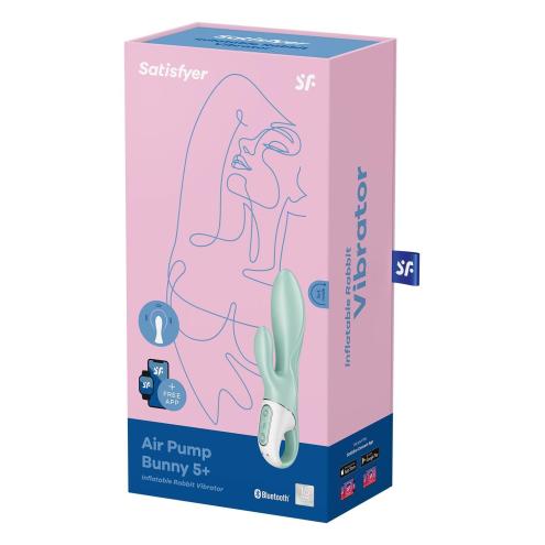 Смарт вибратор-кролик Satisfyer Air Pump Bunny 5+, надувается