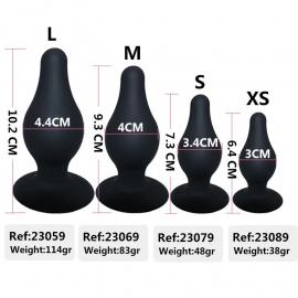 Анальна пробка SilexD (Model 2 size XS) Pink двошарова, силікон+Silexpan - 3