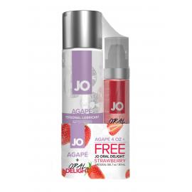 Комплект System JO GWP - Agape 120 ml and Oral Delight Strawberry 30 мл - 1