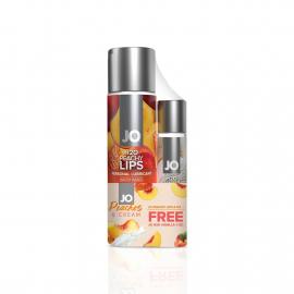 Комплект смакових лубрикантів System JO GWP Peachy Lips 120 мл та H2O Vanilla 30 мл - 1