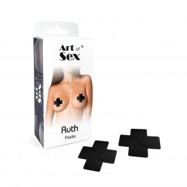 Сексуальные наклейки на грудь Art of Sex - Ruth. Черный - 3